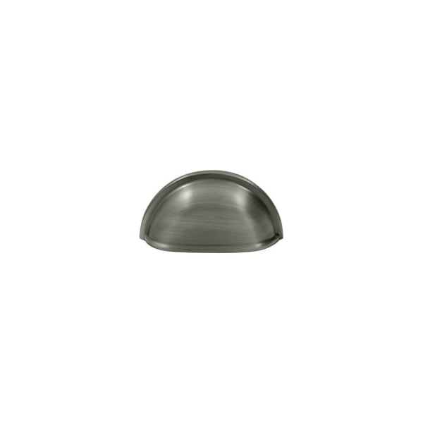 K43U15A Oval Shell Handle Pull Antique Nickel, 10PK